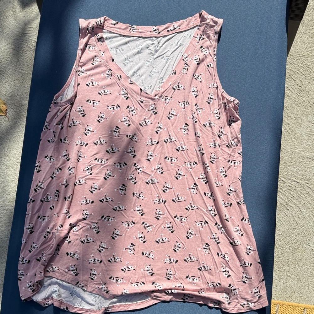Maurices Pink Floral Tank Top